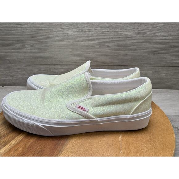 Vans Classic Slip On Uv Glitter Sneakers Low Top Women 9.5 - Picture 2 of 9